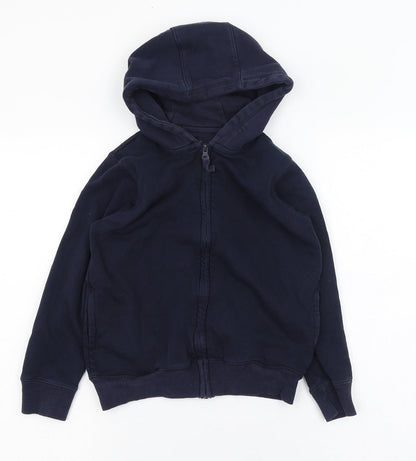 Schoolwear Boys Blue  Cotton Full Zip Hoodie Size 9 Years  Zip - School