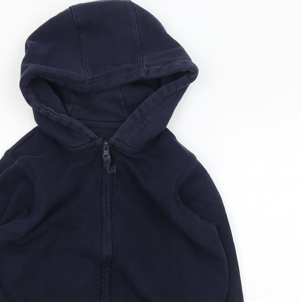 Schoolwear Boys Blue  Cotton Full Zip Hoodie Size 9 Years  Zip - School
