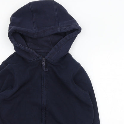 Schoolwear Boys Blue  Cotton Full Zip Hoodie Size 9 Years  Zip - School