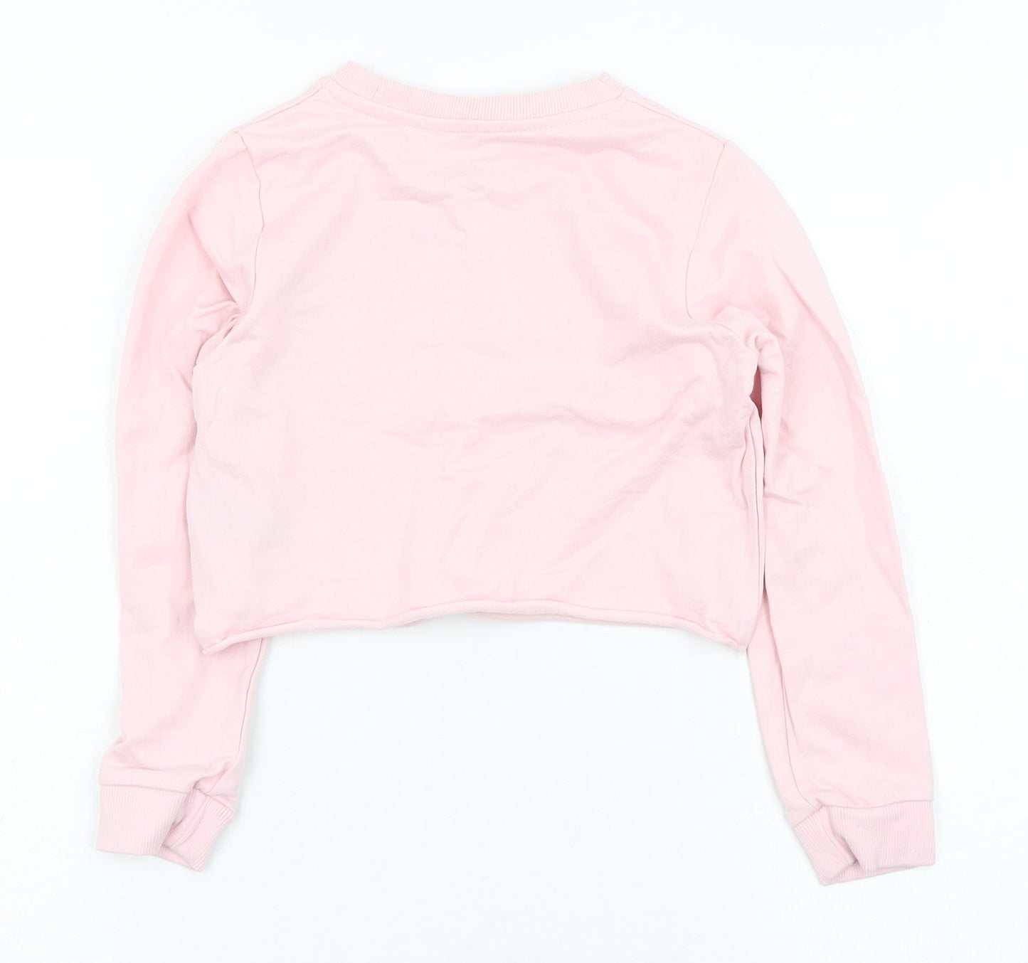 Pep&co Girls Pink  Cotton Pullover Sweatshirt Size 5-6 Years  Pullover - Fab