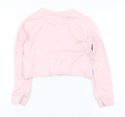 Pep&co Girls Pink  Cotton Pullover Sweatshirt Size 5-6 Years  Pullover - Fab