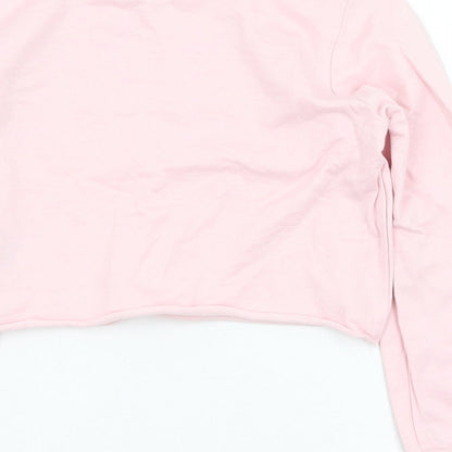 Pep&co Girls Pink  Cotton Pullover Sweatshirt Size 5-6 Years  Pullover - Fab