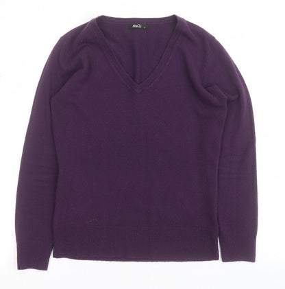 Womens UK Size 6 M&Co Purple Pullover Jumper