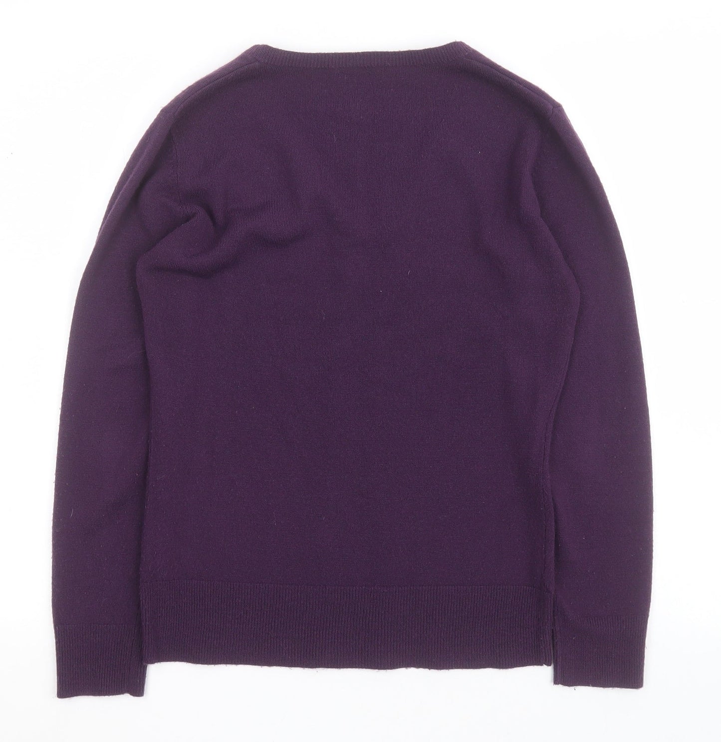 Womens UK Size 6 M&Co Purple Pullover Jumper