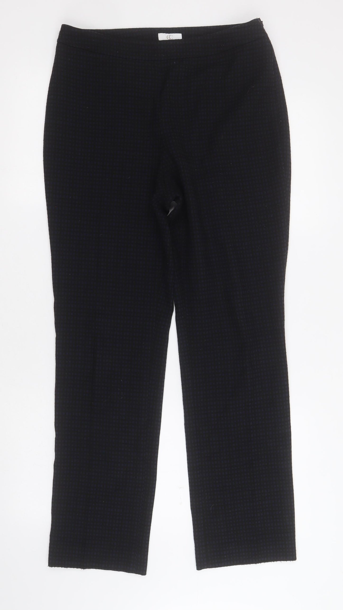 CC Womens Black  Polyester Carrot Trousers Size 10 L28 in Regular Zip