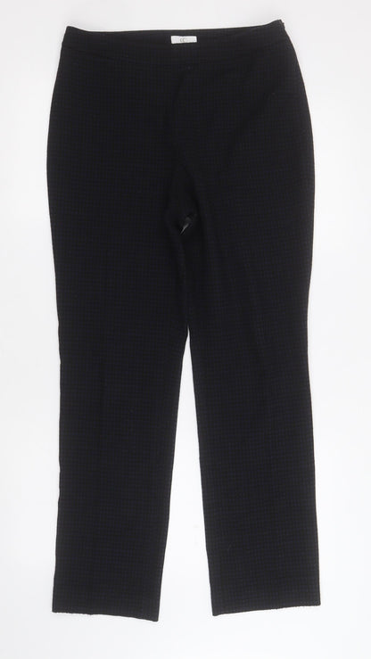 CC Womens Black  Polyester Carrot Trousers Size 10 L28 in Regular Zip