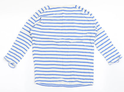 NEXT Girls White Striped 100% Cotton Pullover Sweatshirt Size 10 Years  Pullover - Lovely