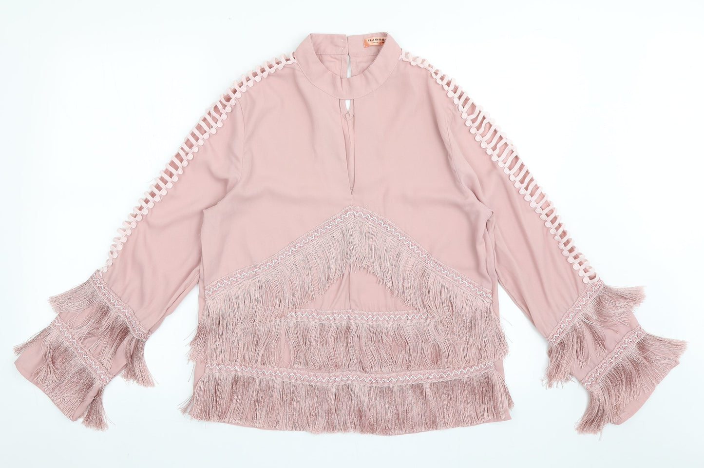 Womens UK Size M Flammode Pink Basic Blouse