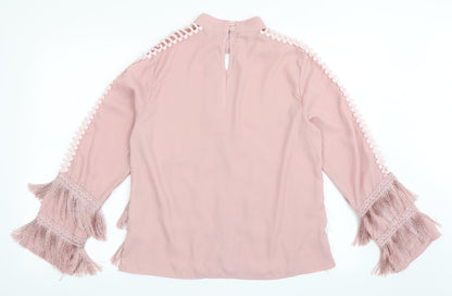 Womens UK Size M Flammode Pink Basic Blouse