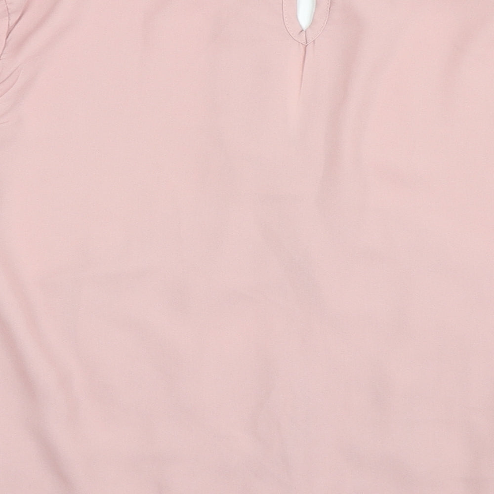 Womens UK Size M Flammode Pink Basic Blouse