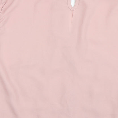 Womens UK Size M Flammode Pink Basic Blouse