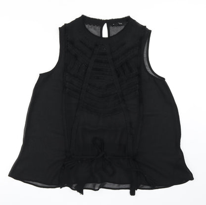 Womens UK Size 12 NEXT Black Basic Blouse