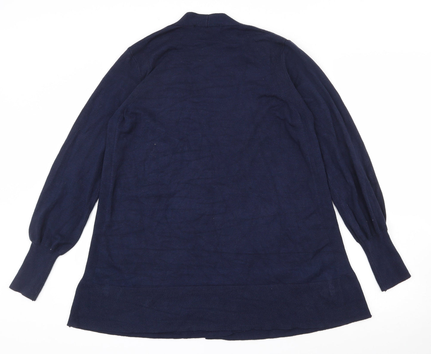 Marks and Spencer Womens Blue V-Neck  Viscose Cardigan Jumper Size 12