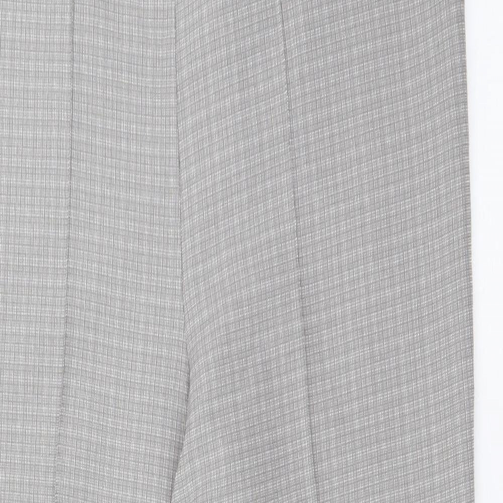 Classics Womens Grey  Polyester Carrot Trousers Size 14 L26.5 in Regular