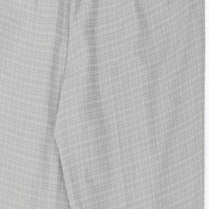 Classics Womens Grey  Polyester Carrot Trousers Size 14 L26.5 in Regular