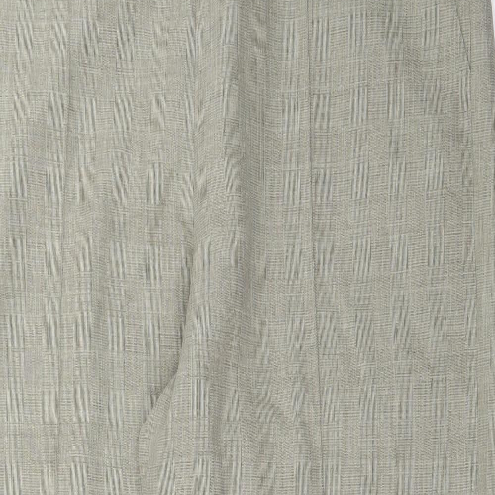 Classics Womens Green  Polyester Carrot Trousers Size 14 L26 in Regular