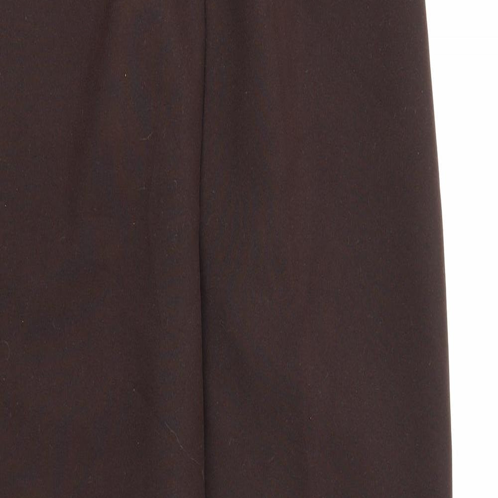 Womens UK Size 10 Preworn Regular Fit Carrot Brown Trousers