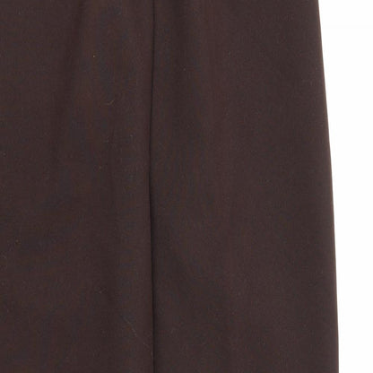 Womens UK Size 10 Preworn Regular Fit Carrot Brown Trousers