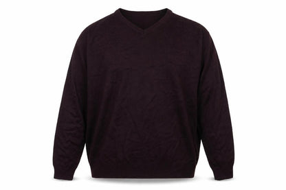 Capsule Mens Purple V-Neck Acrylic Pullover Jumper Size 2XL