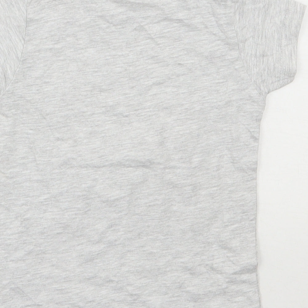 Primark Girls Grey  Cotton Basic T-Shirt Size 12-18 Months Round Neck Pullover