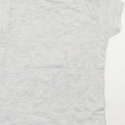 Primark Girls Grey  Cotton Basic T-Shirt Size 12-18 Months Round Neck Pullover