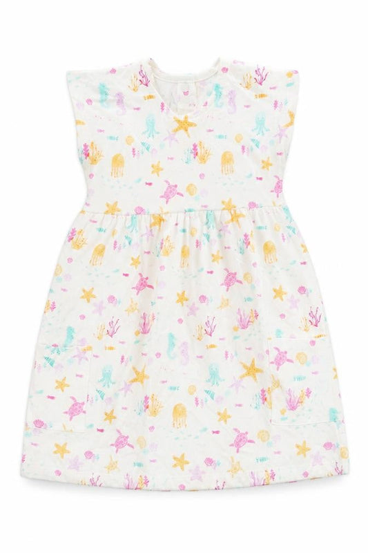 George Girls White  100% Cotton A-Line  Size 12-18 Months  Round Neck Pullover