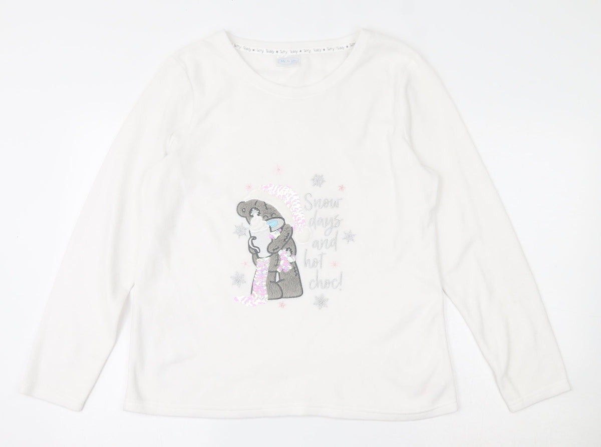 Front view of Tatty teddy women’s multicoloured solid polyester top pyjama top, size UK 12, -, size UK 12-14
