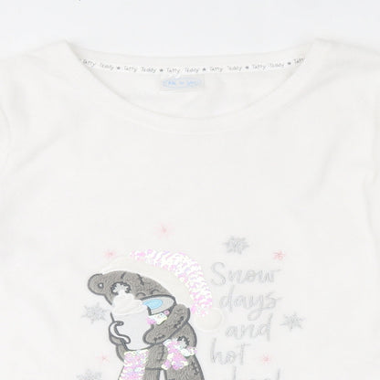 Close-up detail of Tatty teddy women’s multicoloured solid polyester top pyjama top, size UK 12, -, size UK 12-14