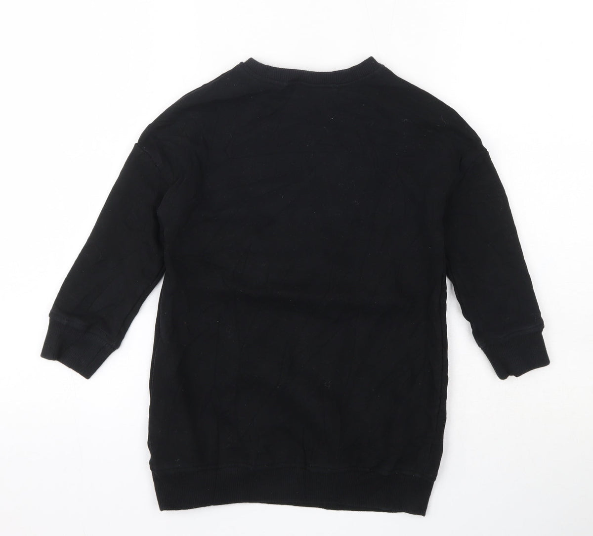 Back view of Next girls’ beige cotton pullover sweatshirt, size 5, years