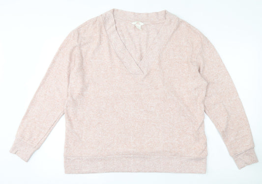 Womens UK Size M H&M Pink Pullover Jumper