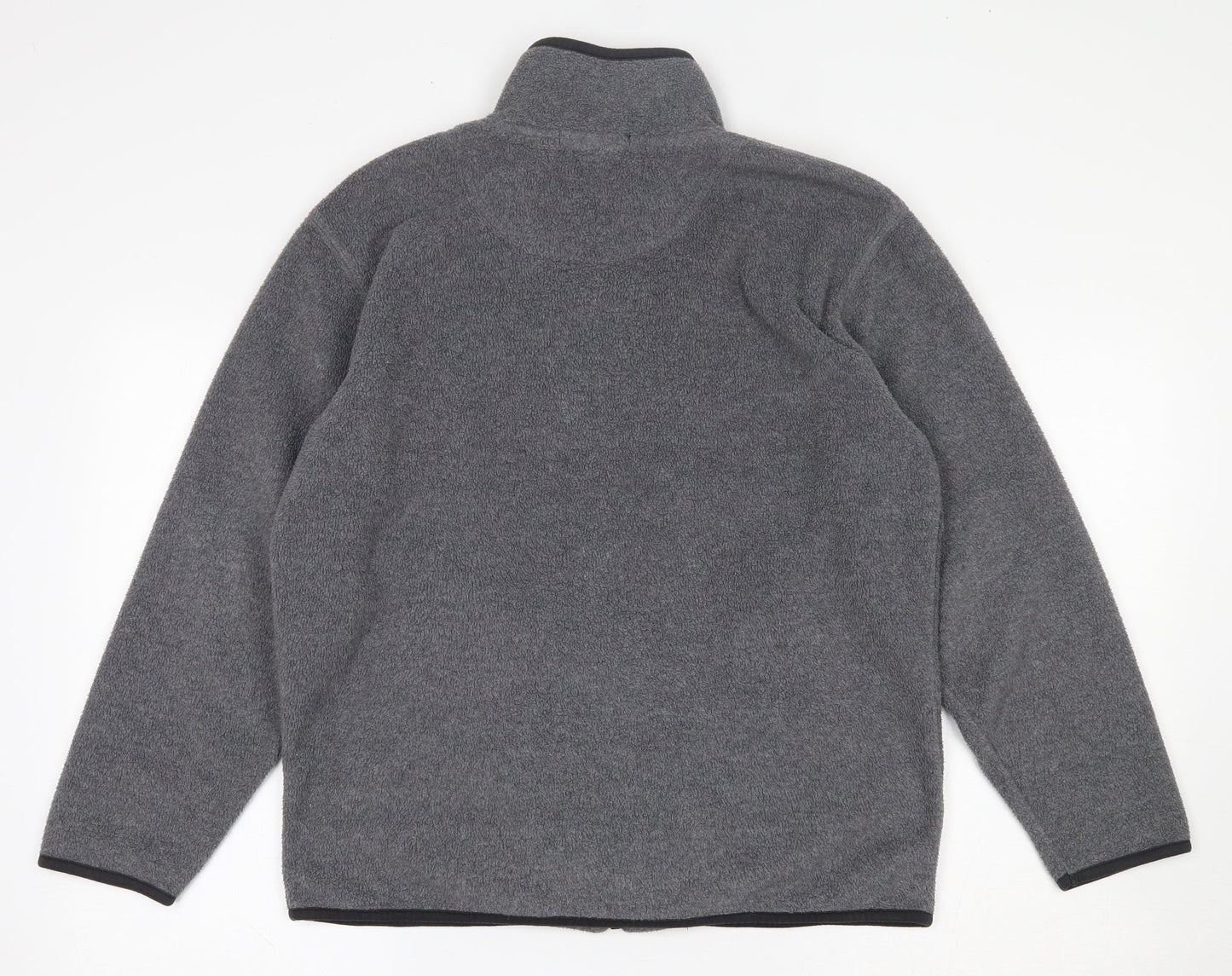 George Mens Grey  Polyester Full Zip Sweatshirt Size XS