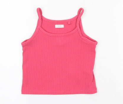 NEXT Girls Pink  Cotton Camisole Tank Size 4 Years Scoop Neck