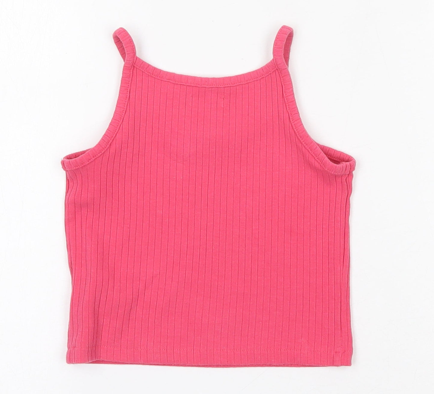 NEXT Girls Pink  Cotton Camisole Tank Size 4 Years Scoop Neck