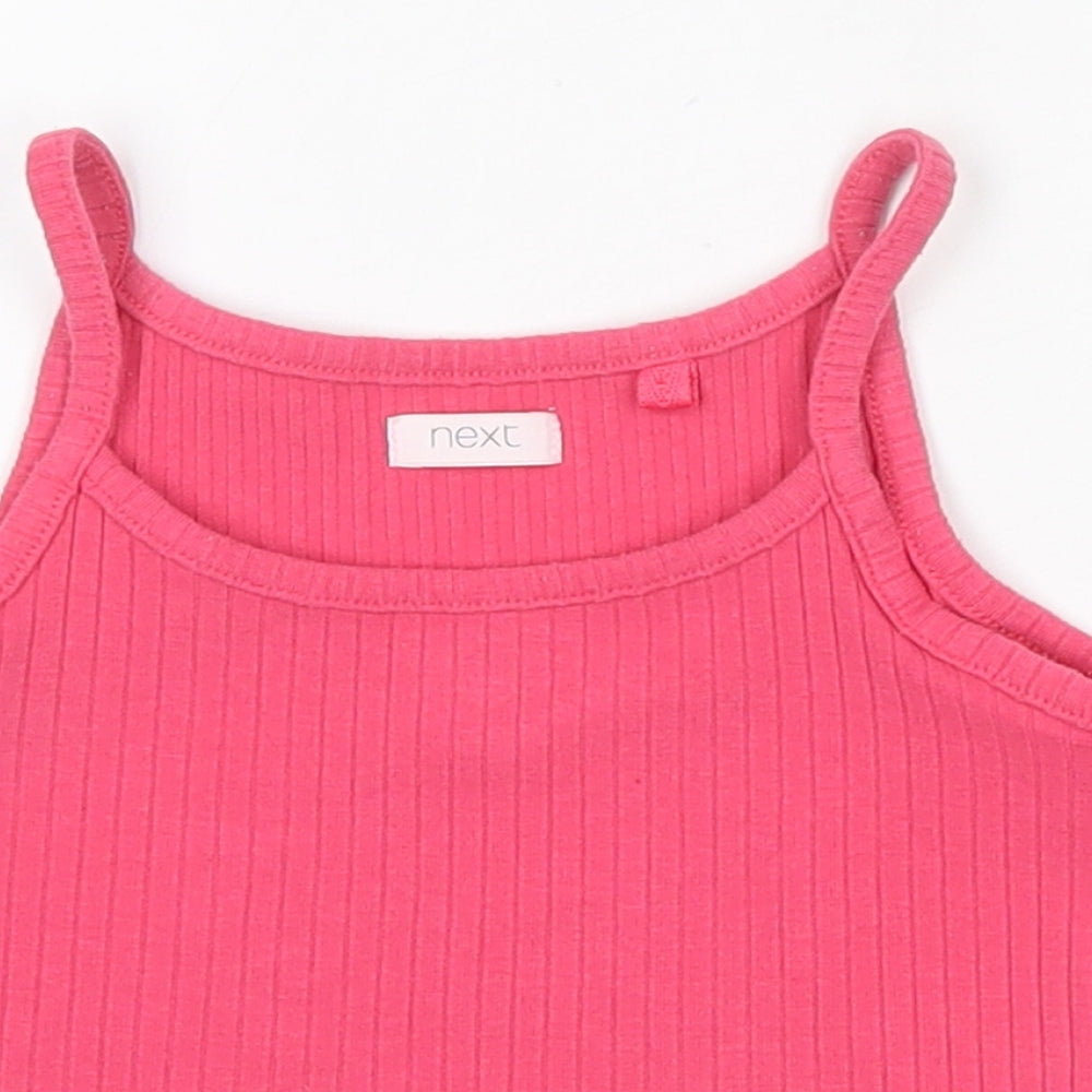 NEXT Girls Pink  Cotton Camisole Tank Size 4 Years Scoop Neck