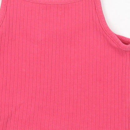 NEXT Girls Pink  Cotton Camisole Tank Size 4 Years Scoop Neck