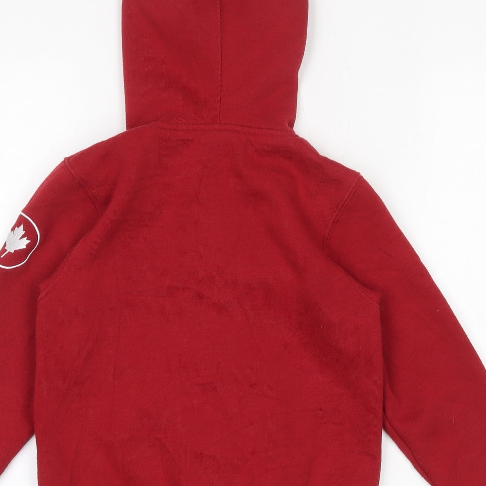 GGS Boys Red  Cotton Full Zip Hoodie Size 6 Years  Zip - Canada