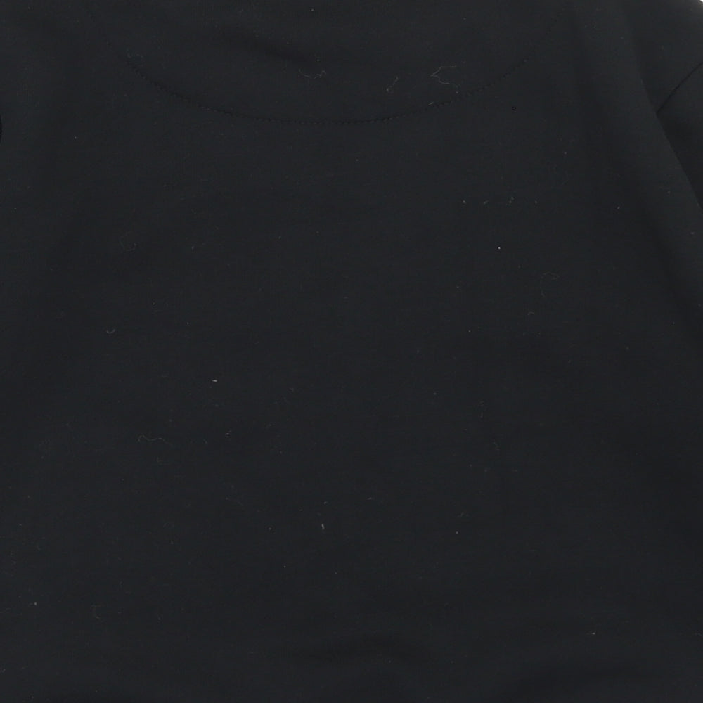 Brand and care label for Rebel boys’ black polyester pullover sweatshirt, size 8-9, years - team player
