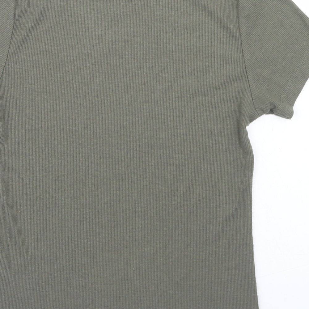 Womens UK Size 8 Atmosphere Green Cropped T-Shirt