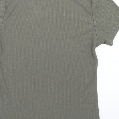 Womens UK Size 8 Atmosphere Green Cropped T-Shirt