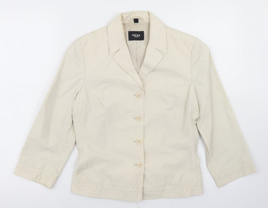 Mexx Womens Beige   Jacket Blazer Size 8  Button