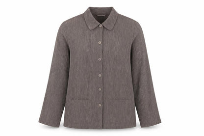 Womens UK Size 10 Marks and Spencer Brown Basic Button-Up