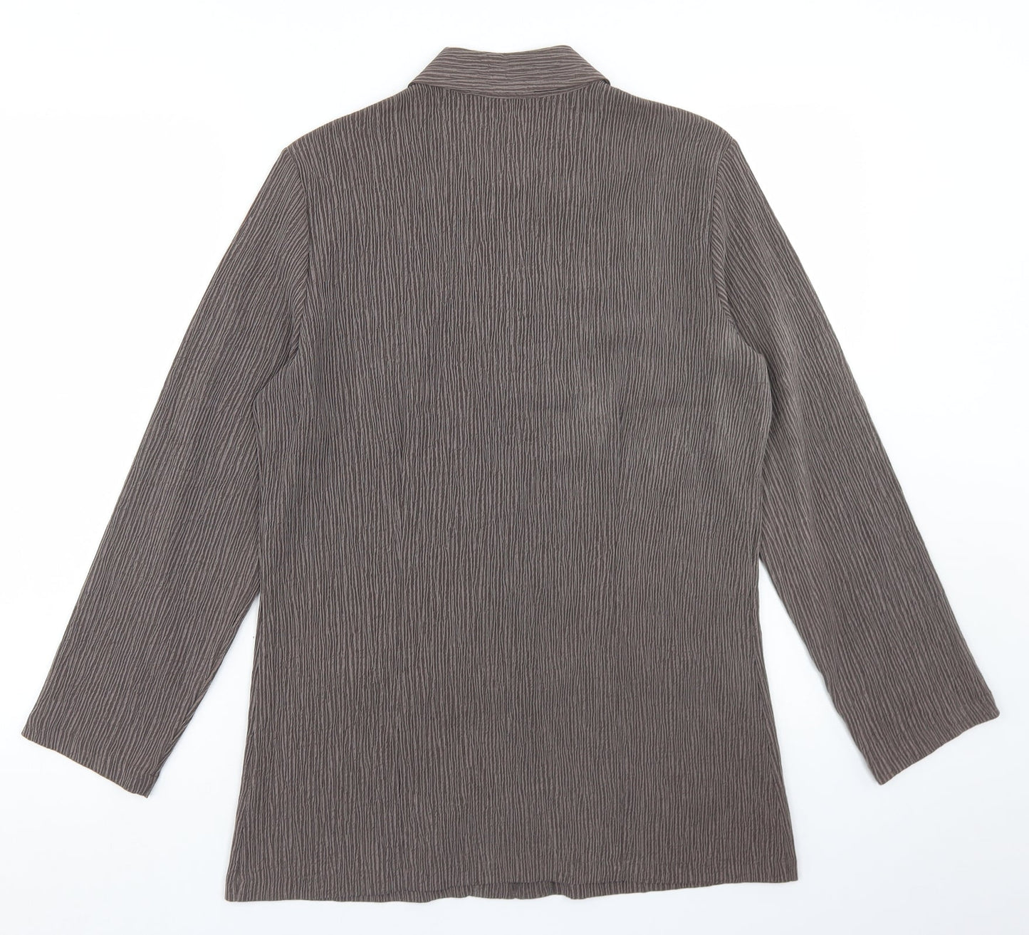 Womens UK Size 10 Marks and Spencer Brown Basic Button-Up
