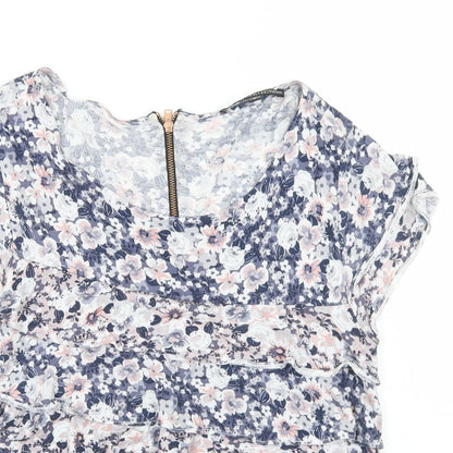 Womens UK Size 8 Marks and Spencer Blue Basic T-Shirt