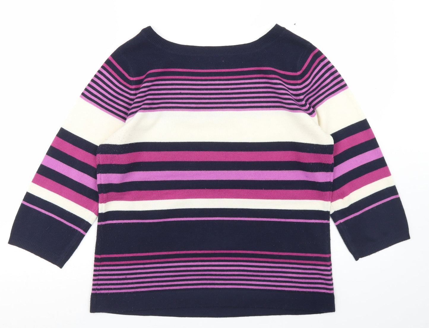 Womens UK Size 14 Papaya Multicoloured Pullover Jumper