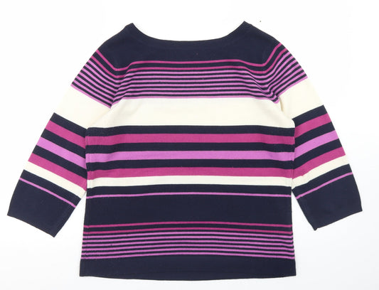 Womens UK Size 14 Papaya Multicoloured Pullover Jumper