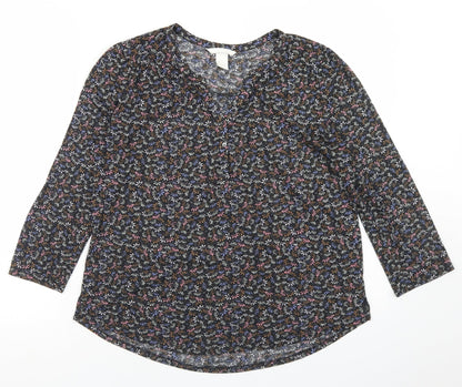 Womens UK Size S H&M Black Basic T-Shirt