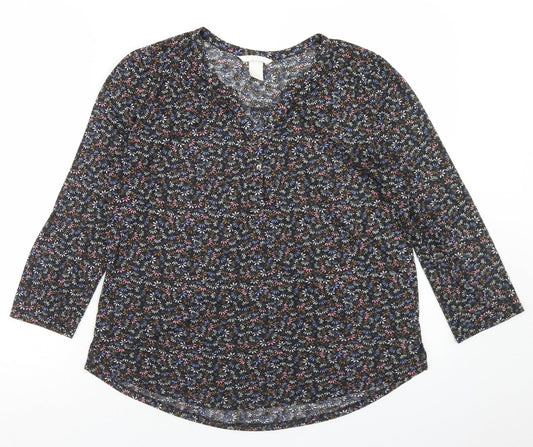 Womens UK Size S H&M Black Basic T-Shirt