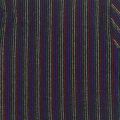 Primark Womens Multicoloured Striped Nylon Cropped Blouse Size S Round Neck