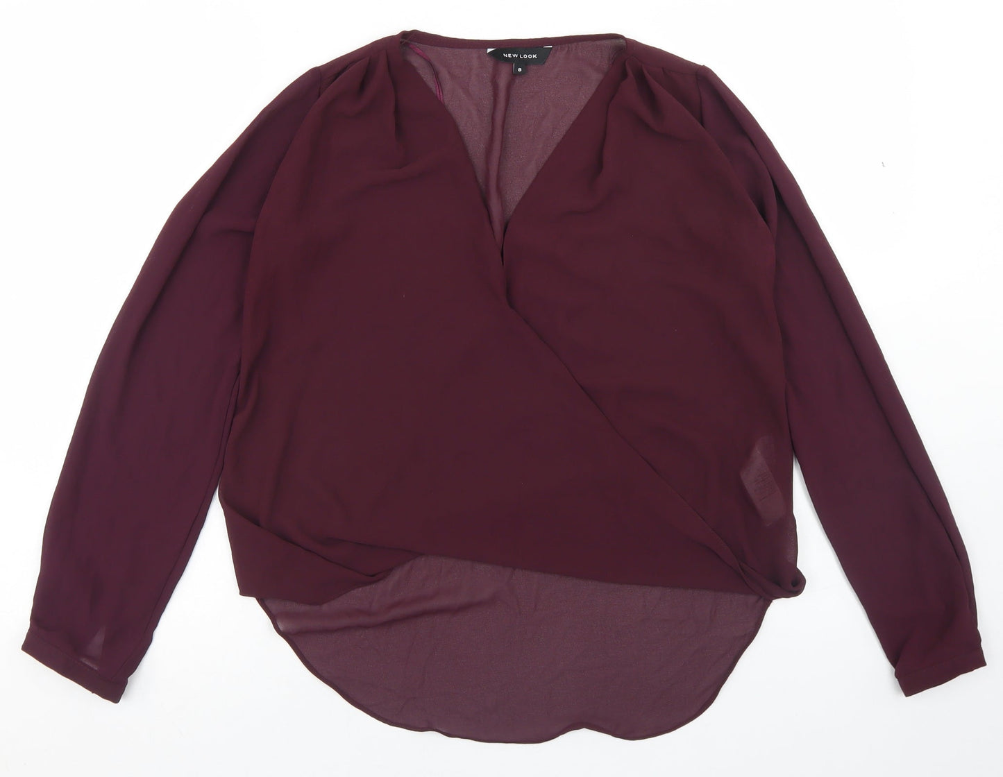 Womens UK Size 8 New Look Purple Basic Blouse