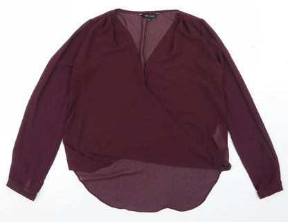 Womens UK Size 8 New Look Purple Basic Blouse